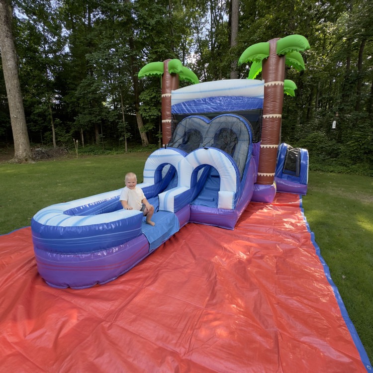 Tropical Water Slide Combo Bounce House